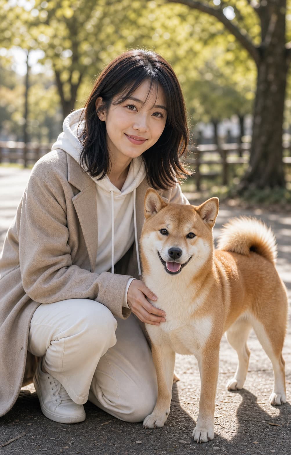 柴犬 柴犬公园阳光写真